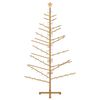 vidaXL Wooden Christmas Tree with Stand Brown 210 cm Solid pine wood