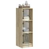 vidaXL Highboard with Glass Doors Sonoma Oak 35x37x109 cm