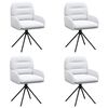 vidaXL Swivel Dining Chairs 4 pcs Faux Leather White 59 x 59.5 x 90 cm