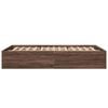 vidaXL Bed Frame without Mattress Brown Oak 135x190 cm Double