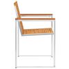 vidaXL Garden Chairs 4 pcs Solid Acacia Wood and Stainless Steel