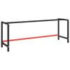 vidaXL Work Bench Frame | Matte black and matte red | Powder-coated metal