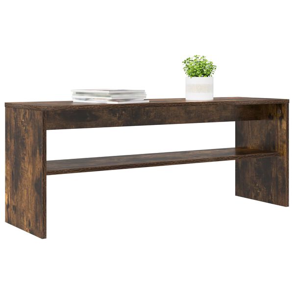 vidaXL TV Cabinet Smoked Oak 100 x 30 x 40 cm Engineered Wood