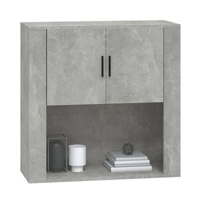 vidaXL Wall Cabinet Concrete Grey 80x33x80 cm Engineered Wood