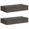 vidaXL Storage Box with Transparent Top Window 2 pcs Non-woven fabric