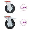 vidaXL 32 pcs Swivel Casters 200 mm