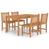 vidaXL Garden Dining Set | Warm Natural Teak | Solid Teak Wood | Durable