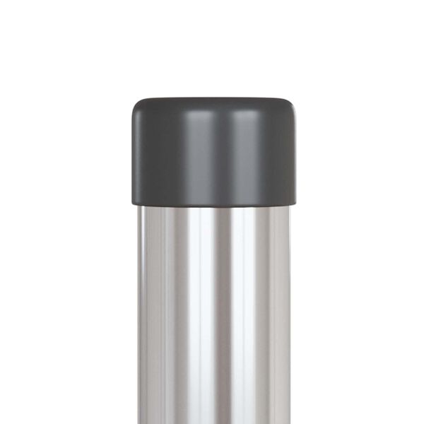 vidaXL Fence Post 2 pcs Silver 70 cm Powder-coated steel