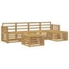 vidaXL Outdoor Sofa Set 6 pcs White Solid Acacia Wood