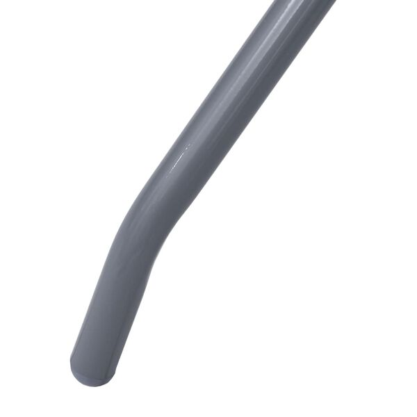 vidaXL Garden Table Light Grey 60 cm Steel and Glass