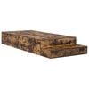 vidaXL Storage Bed Frame with Drawer Smoked Oak 80 cm Engineered Wood