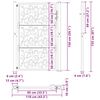 vidaXL Garden Gate Black 100x150 cm Steel Leaf Design
