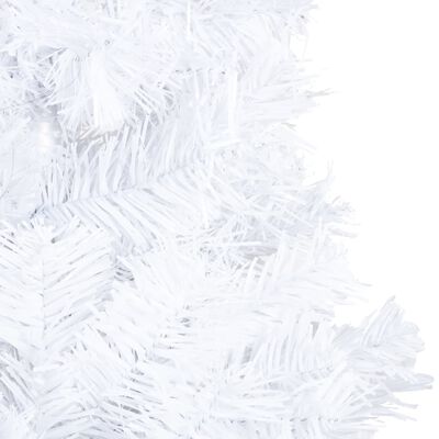vidaXL Artificial Christmas Tree with LEDs&Ball Set White 120 cm PVC