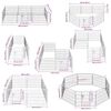 vidaXL Dog Playpen 8 Panels Steel 80x60 cm Black