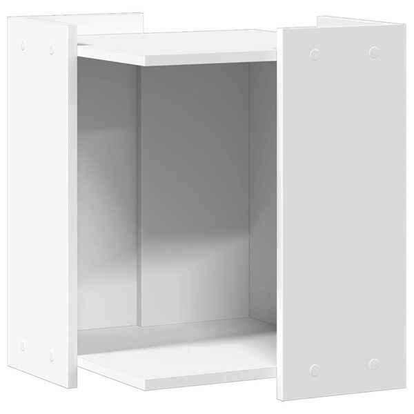 vidaXL Cat Litter Box Enclosure White 42x42x51 cm Engineered Wood