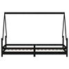vidaXL Kids Bed Frame Black 80x200 cm Solid Wood Pine