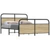 vidaXL Metal Bed Frame without Mattress Sonoma Oak 150x200 cm King Size