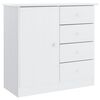 vidaXL Sideboard ALTA White 77x35x73 cm Solid Wood Pine