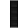 vidaXL Bookcase Black Oak 40x24x143 cm Engineered Wood