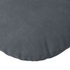 vidaXL Seat Cushions 2 pcs Dark Grey Ø 30 x 13 cm Velvet
