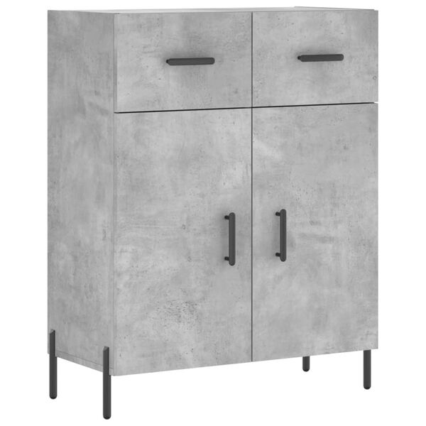 vidaXL Sideboard Concrete Grey 69.5x34x90 cm Engineered Wood