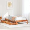 vidaXL Bed Frame without Mattress Wax Brown 90x190 cm Single Solid Wood Pine