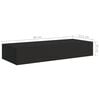 vidaXL Wall-mounted Drawer Shelves 2 pcs Black 60x23.5x10cm MDF