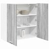 vidaXL Hanging Cabinet Grey Sonoma 80 x 31 x 80 cm Engineered Wood