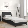vidaXL Bed Frame "Dover" Black 90x190 cm Single Faux Leather