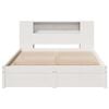 vidaXL Bookcase Bed without Mattress White 140x200cm Solid Wood Pine