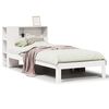 vidaXL Bookcase Bed without Mattress White 75x190 cm Small Single Solid Wood Pine