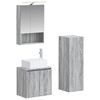 vidaXL Bathroom Furniture Set 4 pcs Grey Sonoma