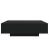 vidaXL Coffee Table with LED Lights Black 100x100x31 cm