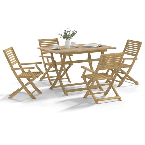 vidaXL 7 Piece Garden Dining Set Solid Wood Acacia