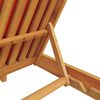 vidaXL Sun Lounger Reclining with Cushion Red Solid Acacia Wood