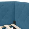 vidaXL Corner Bed Frame with Headboard Blue 100 x 200 cm Velvet
