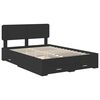 vidaXL Bed Frame with Headboard Black 160 x 200 cm Engineered Wood