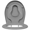 vidaXL Toilet Seat Grey 47 x 37 x 4 cm Duroplast