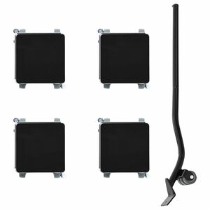 vidaXL Furniture Rollers 4 pcs with Lifter 13.5x13.5x6 cm Steel 1300 kg