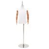 vidaXL Adjustable 120-150 cm Mannequin with Base Unisex PP White