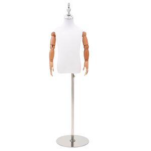 vidaXL Adjustable 120-150 cm Mannequin with Base Unisex PP White