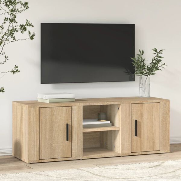 vidaXL TV Cabinet Sonoma Oak 100x31.5x35 cm Engineered Wood
