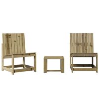 vidaXL 3 Piece Garden Lounge Set Impregnated Wood Pine
