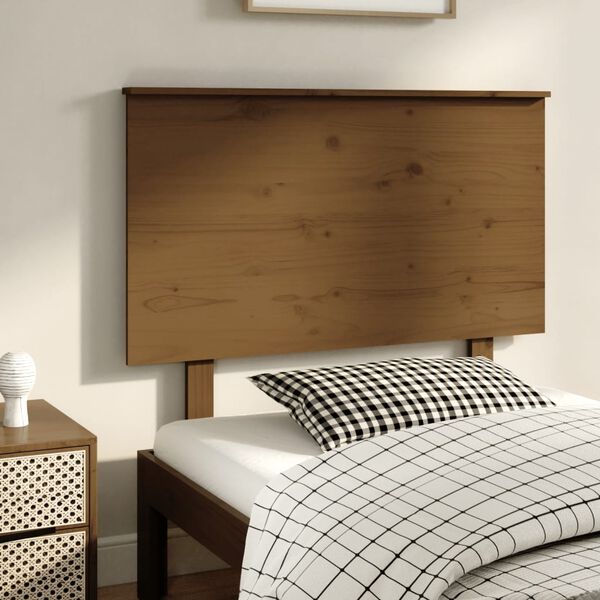 vidaXL Bed Headboard Honey Brown 94x6x82.5 cm Solid Wood Pine