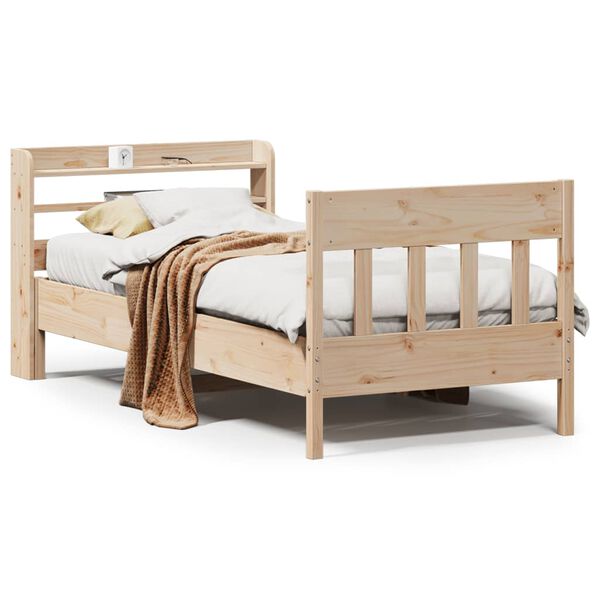 vidaXL Bed Frame without Mattress 100x200 cm Solid Wood Pine