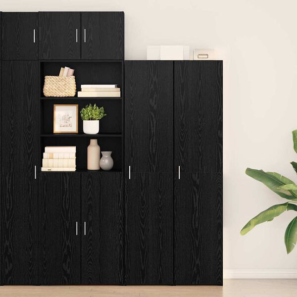 vidaXL Highboard Black Oak 40 x 42.5 x 185 cm
