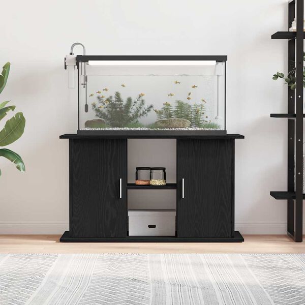 vidaXL Aquarium Stand Black Oak 101x41x58 cm Engineered Wood
