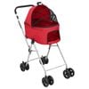 vidaXL 2-Layers Folding Dog Stroller Red 83x48x97 cm Oxford Fabric