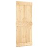 vidaXL Sliding Door NARVIK Natural and Black 85 x 210 cm (213.5 cm)