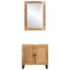 vidaXL Bathroom Sets with Storage with Door Natural Solid Mango Wood